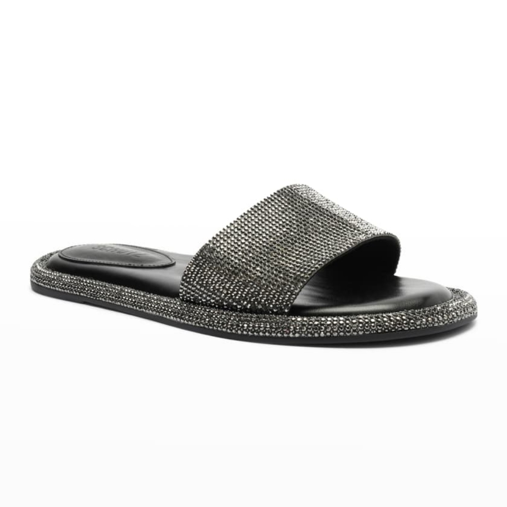 Schutz- Alcina Crystal-Embellished Flat Sandals
